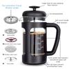 Easyworkz French Coffee Tea Soft 350ml Black Press, Heat-Resistant Glass, & Only, Grip, (3 Cups),