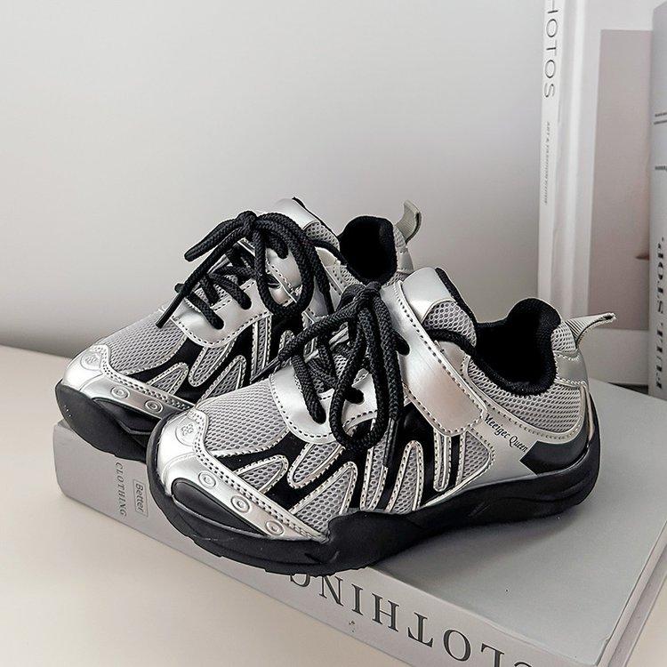 

Children s versatile outdoor hiking shoes Autumn 2025 new girls mesh breathable Forrest Gump shoes Korean version of boys shoes 37 yards inner length 23.2cm серый