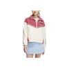 Adidas Originals Collegiate Jacket Series Color Block Outdoor Casual Sports Zip-Up Stand Collar Jacket Women Jackets Deep-Pink Cream JD6370
