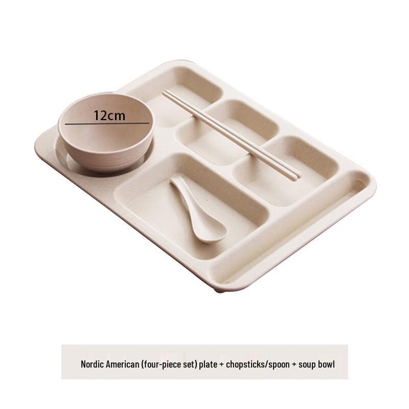 

Nordic Wheat Straw Divided Meal Plate Set