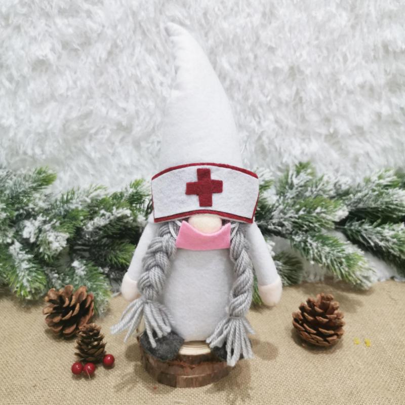 Christmas Pendant Knitted Plush Gnome Doll Decoration Christmas Tree Wall Hanging Ornament Holiday Home Decor Gift Sitting Toy