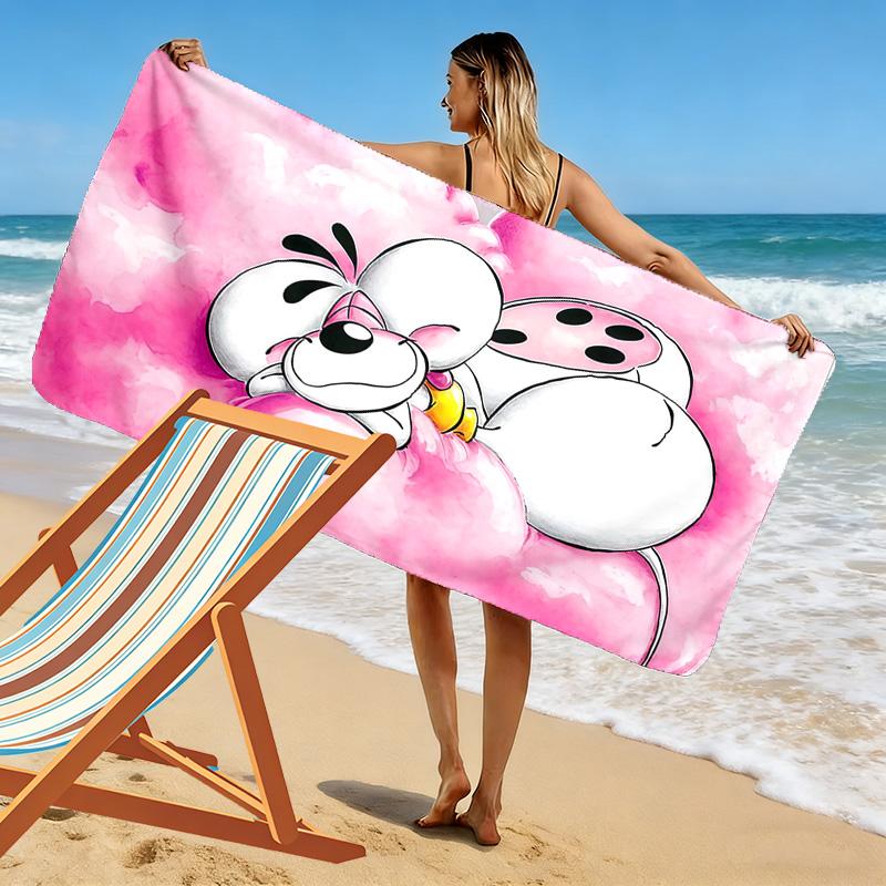 Diddl Print Beach Towel, Large Soft Quick Dry Towel for Beach Camping Swimming