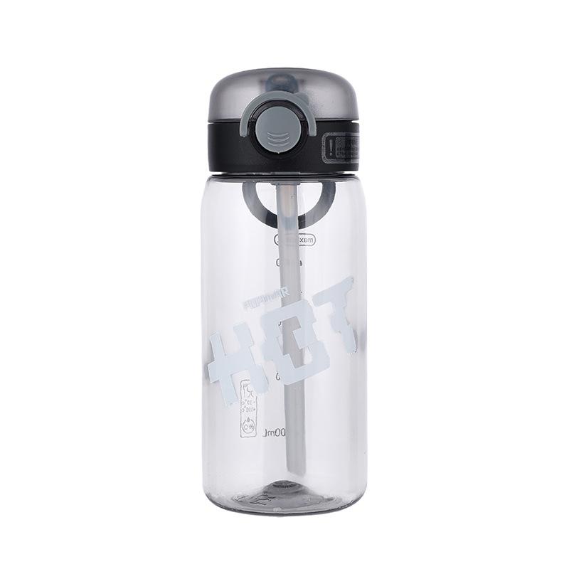 Water bottle simple and fresh children's water cup student high value plastic straw cup large capacity men and women summer portable sports