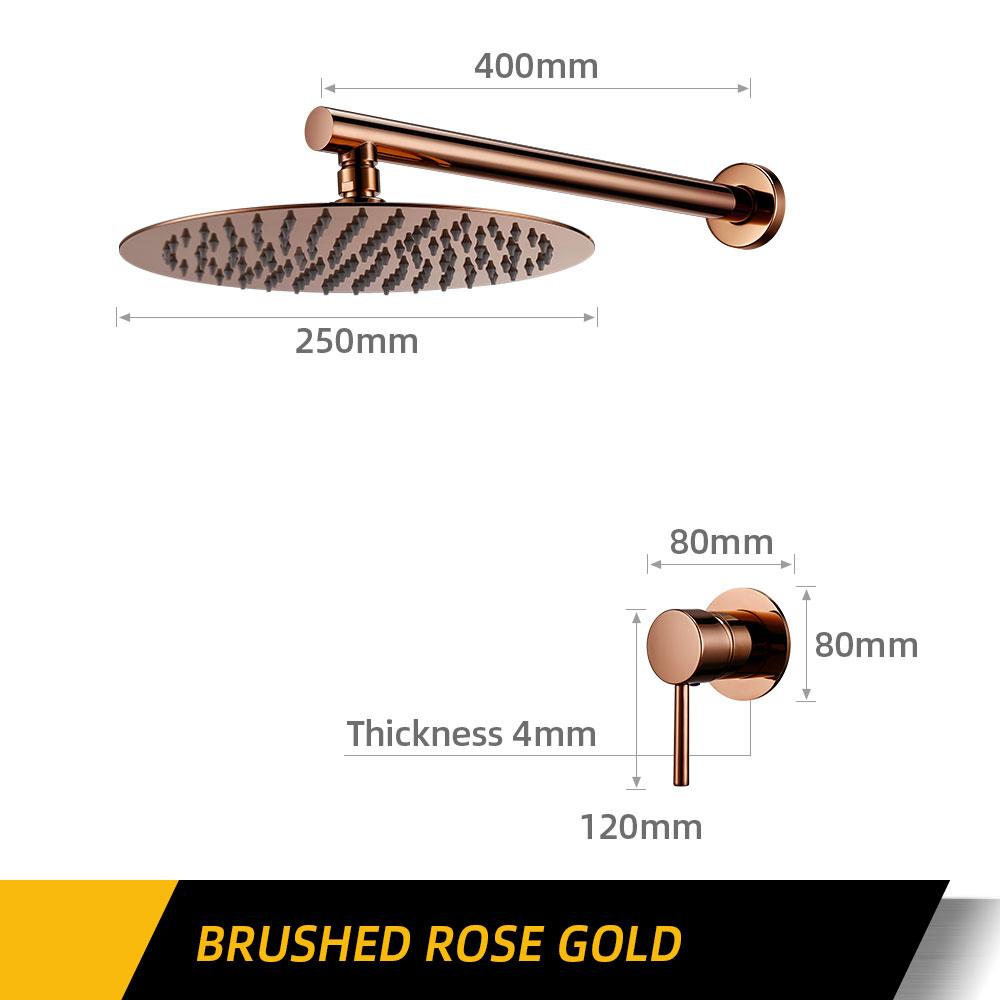 Badezimmerarmatur Gunmetal Duscharmatur Wandmontiert 8/10/12 Zoll Regendusche Mischbatterie Duschkopf Mit Sedal Kartusche Duschset