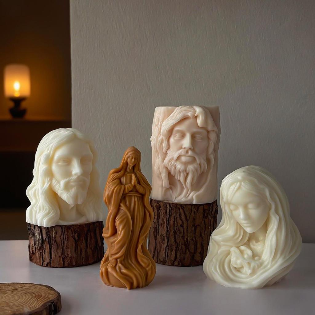 Candle Molds 3D Silicone Easy Release Heat-Resistant Candle Making Molds For Women Adults Craft Lovers Resin Plaster Soap Clay