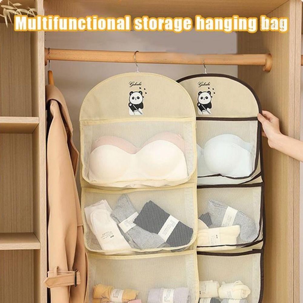 

Multi-layer Socks Hanging Bag Large Capacity Net Bag New Wardrobe Organizer 2nd floor