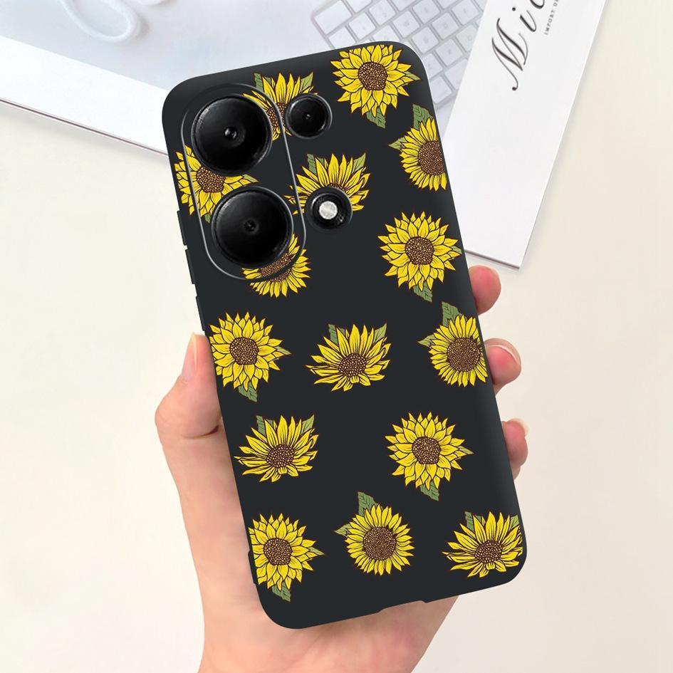 For Xiaomi Redmi Note 13 Pro 4G 2024 Case Cute Love Heart Cactus Soft Matte TPU Cover For Xiaomi Poco M6 Pro 4G Note13 Pro Coque