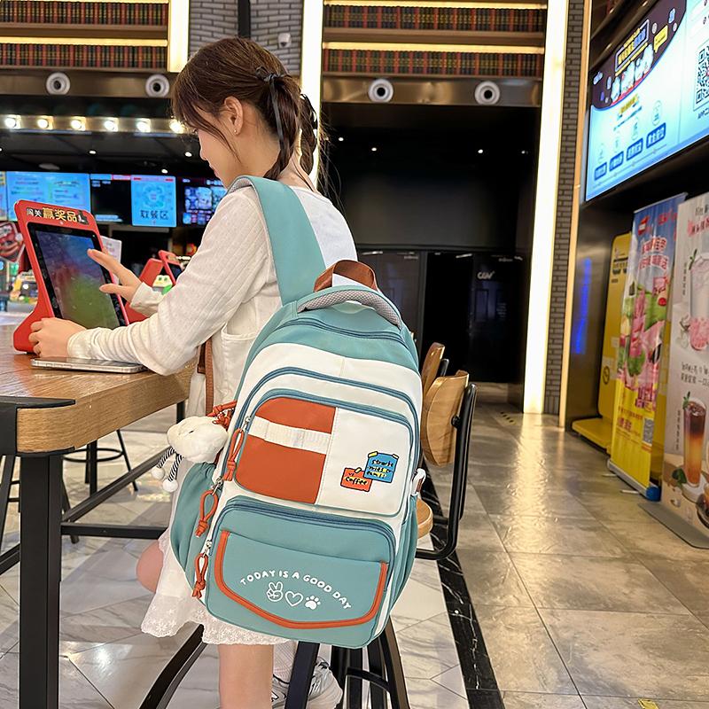 Campus Rucksack mit großer Kapazität, leicht, mit Farbkontrast, Mädchenrucksack, Kinderrucksack