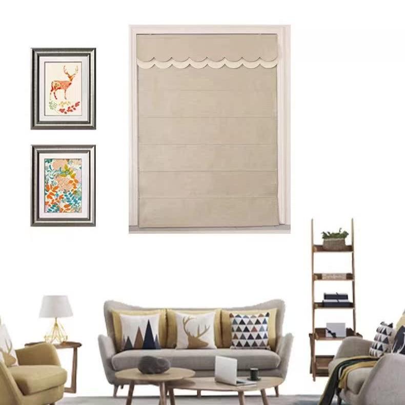 2025 Chenille Blackout Roman Curtains - Linen Solid Color, Ideal for Bedroom, Bay Window, or Hotel Use