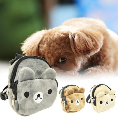 Pet Snack Backpack Adjustable Leash Puppy Self Backpack Cartoon Portable Harness Teddy Dog Outdoor Snack Bag