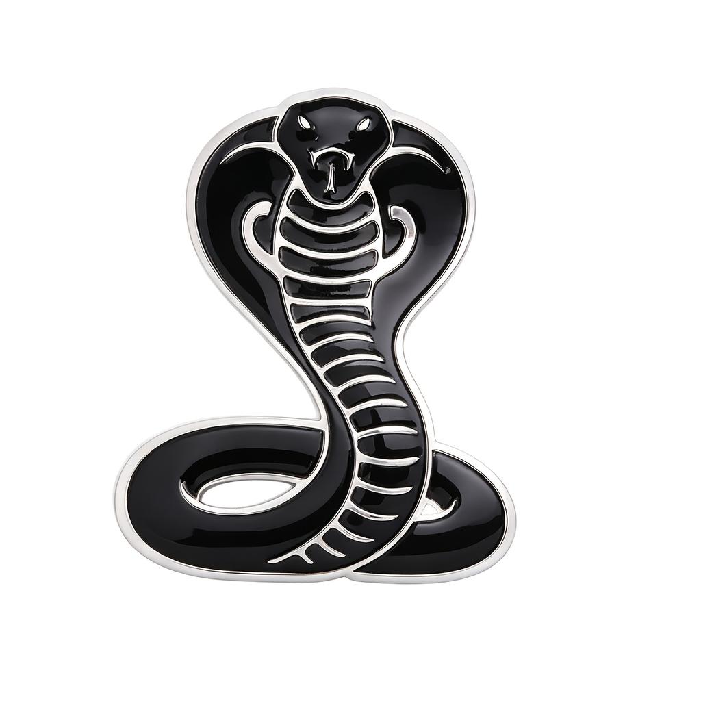 Realistic King Cobra Car Emblem, Weather Resistant Vehicle Exterior Decor Sticker