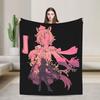 TM Opera O Uma Musume Anime Blankets Flannel Summer   Multifunction Super Soft Throw Blankets for Sofa Outdoor Quilt