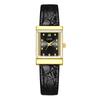 Retro Square Plate Women'S Watch Niche Pebble Pattern Strap Women'S Premium Waterproof Quartz Watch