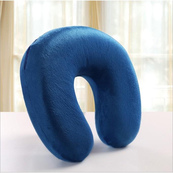 Luxurious Memory Foam U-shaped Travel Pillow With Plush Crystal Velvet Cover