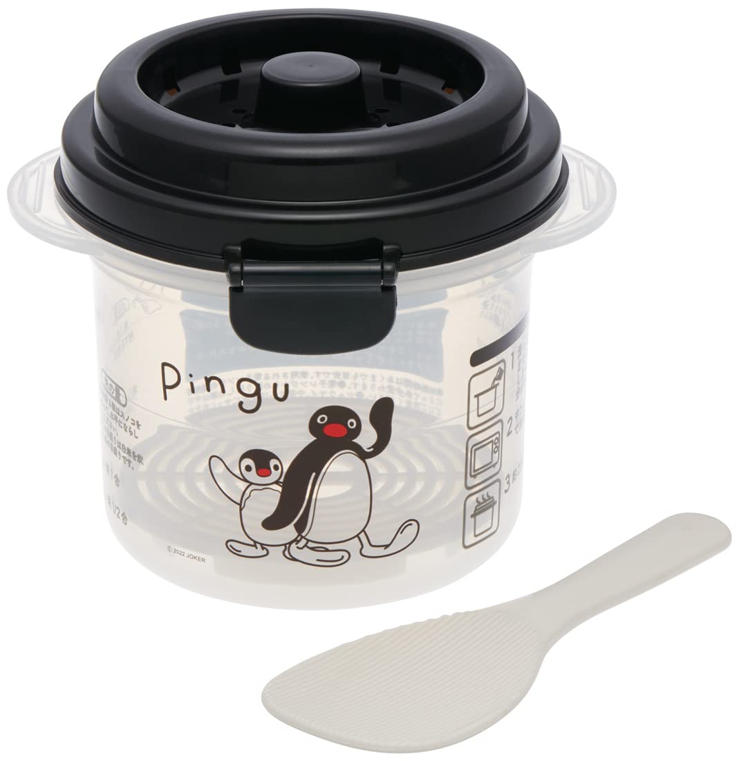 

Skater Microwave Rice Rice with Rice Made in Cooker, Maker, 1-cup Capacity, Basket, Pingu, 640ml, Japan, UDG1-A
