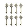 30Pcs/Set Key Shape DIY Skeleton Antique Silver Alloys Vintage Antique Bronze Plated Santa Keys Pendants