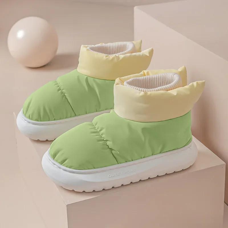 

Зимние женские ботинки, водонепроницаемая платформа, хлопковая обувь, зимние ботинки, плюшевые, теплые, для дома, новые, удобные, нескользящие, ботильоны 40-41