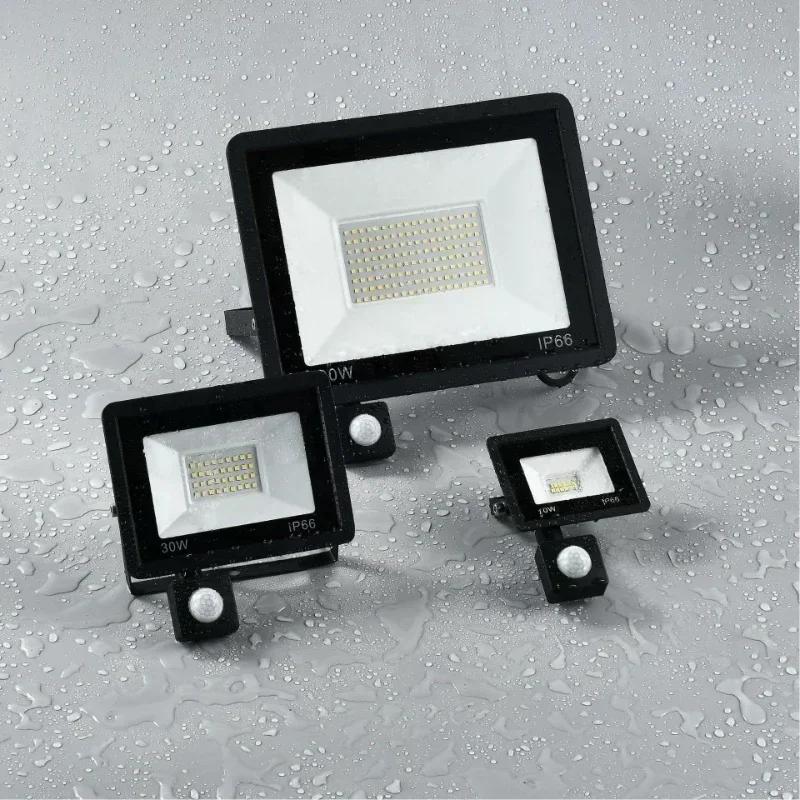 Motion Sensor LED Flood Light 50W 30W 10W AC 220V Waterproof IP65 Reflector Floodlight Lamp Foco Led Exterior Spot Outdoor Light