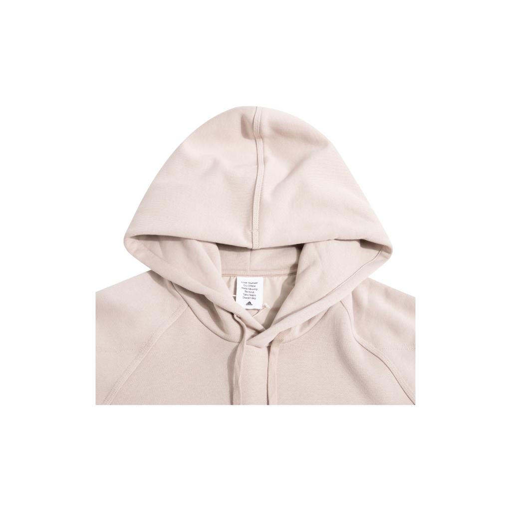 Adidas M Caps Hd Solid Logo Sports Casual Pullover Hoodie for Men, Gray-Brown