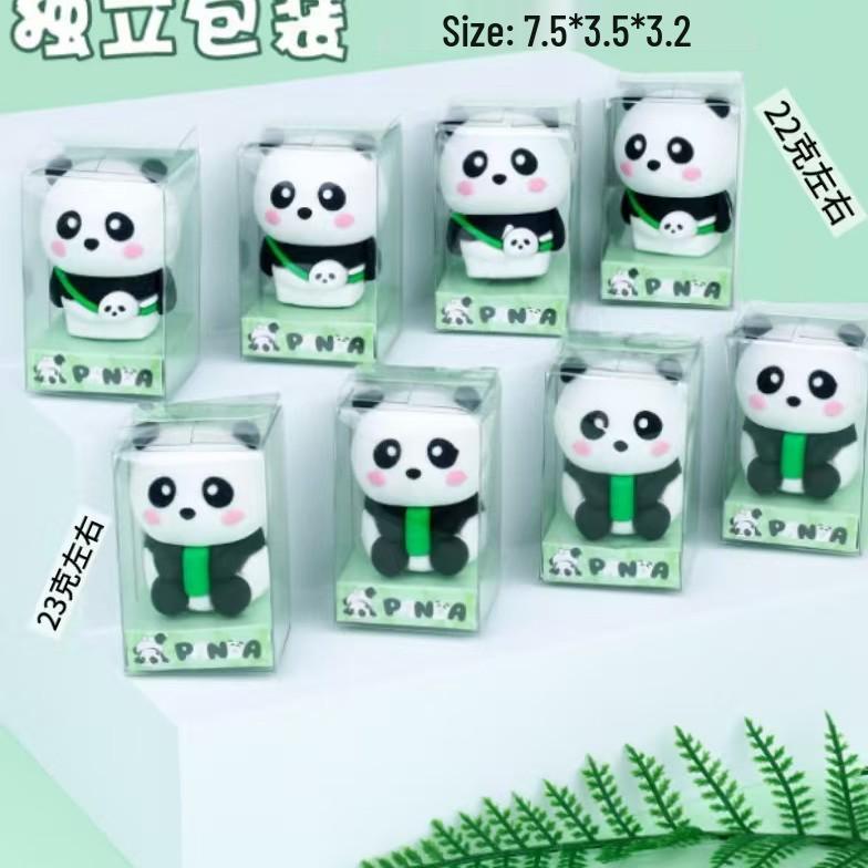 Creative Panda Cartoon Mini Pencil Sharpener - Portable, Cute, Single-Hole Stationery for Students