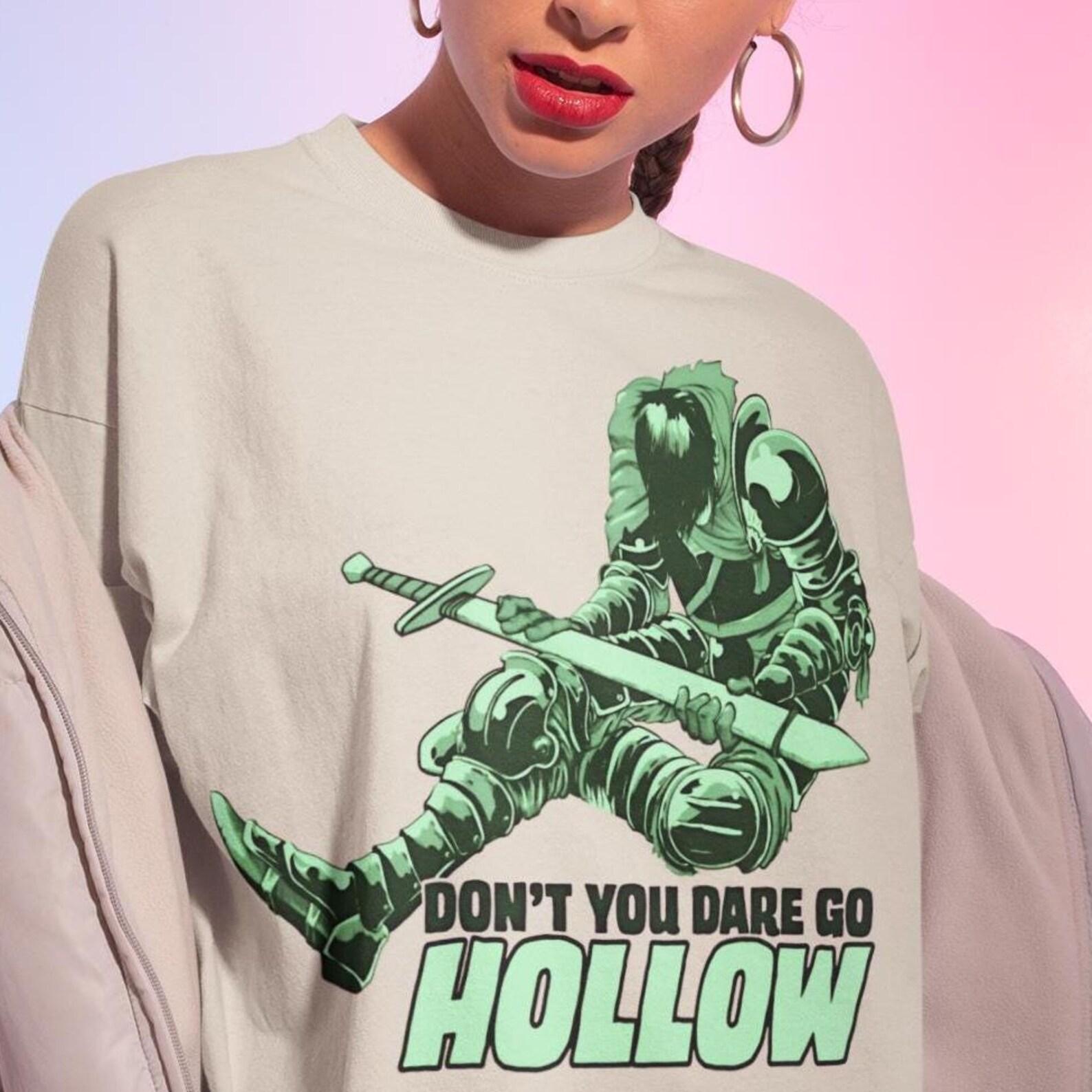 Elden Ring Don’t You Dare Go Hollow T-Shirt , Motivational Gamer Tee,Gaming Merch XL