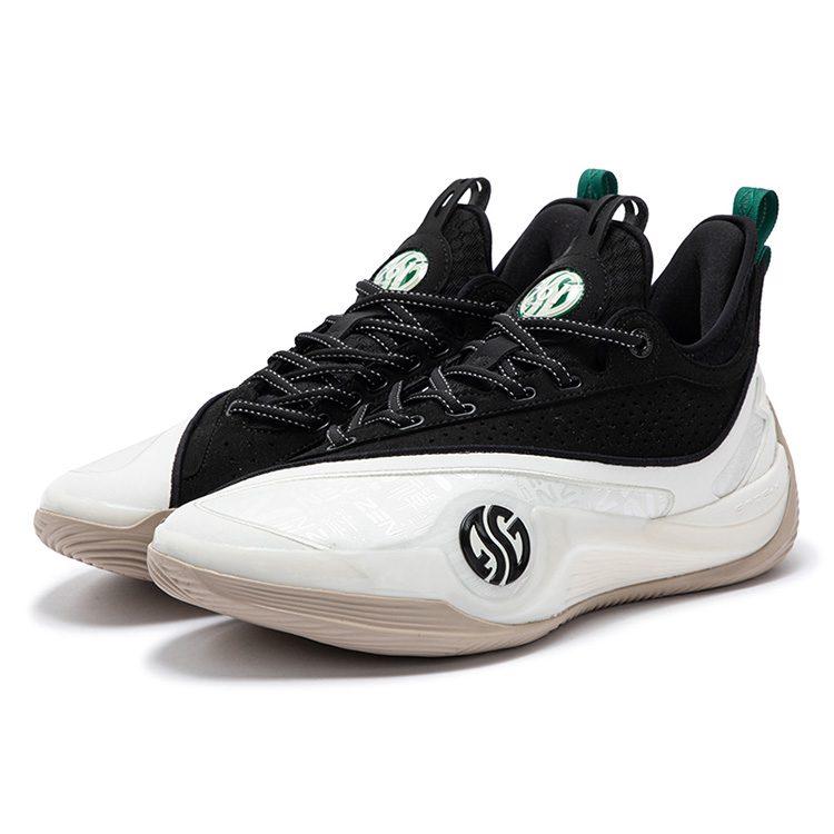 361 Zen 6 Prm Panda Cushioning Slip Resistant Abrasion Resistant Rebound Low Top Basketball Shoes Men's White Black 672431102-1