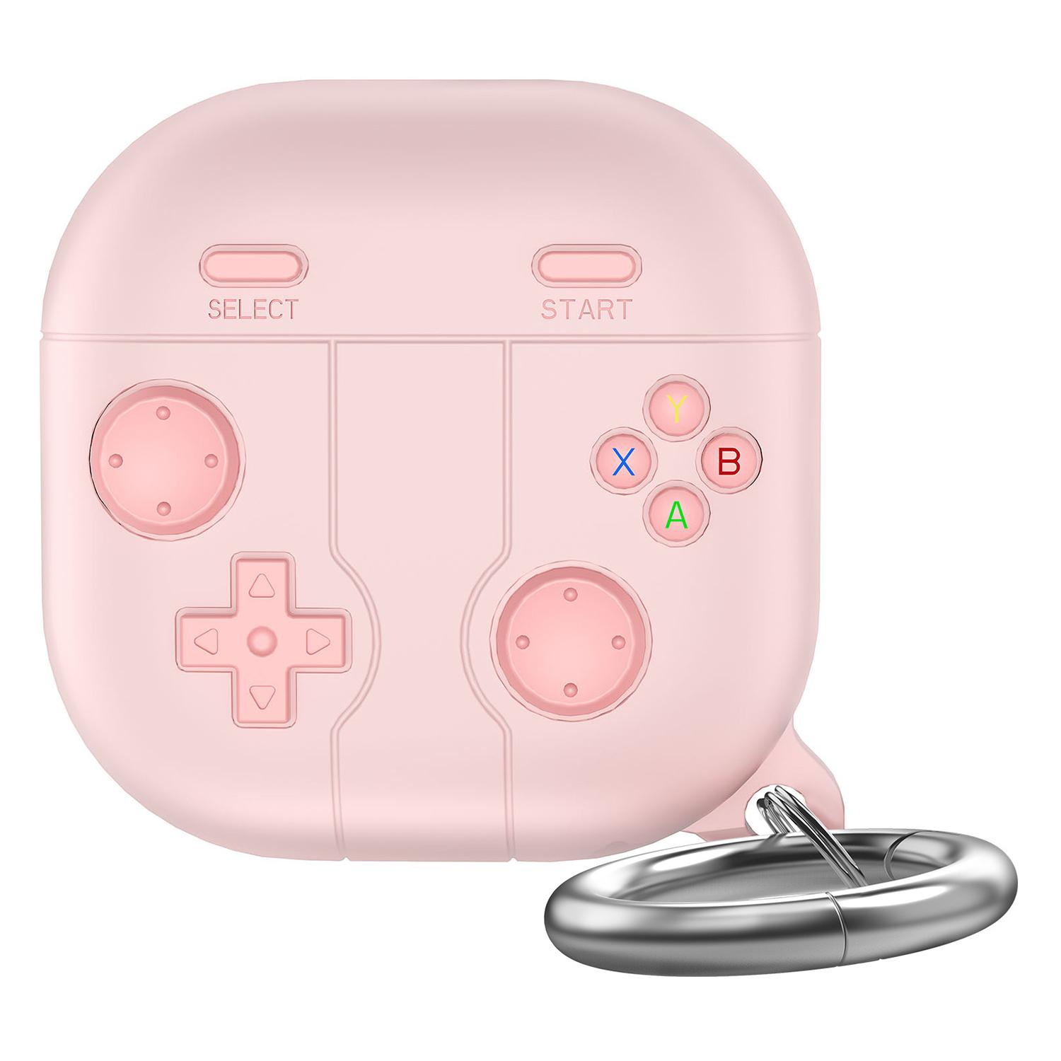 

AHASTYLE LC13 Earbuds Case For Samsung Galaxy Buds Pro/Buds Live/Buds2/Buds2 Pro/Buds FE,Gaming Design Silicone Cover Pink