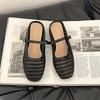 Woven Hollow and Breathable Commuter Bag Head Half Slippers Women's Summer New Outer Wear One Pedal Versatile Slope Heel Sandals Tide
