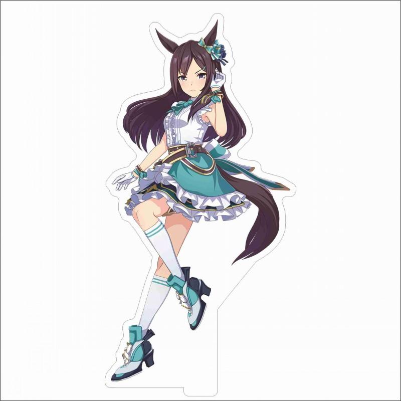 Japan Beautiful Derbil 15 Cm Cartoon Characters Acrylic Double-sided Stand Model Kawaii Cute Office Decoration Panel Permanent Recording Fans