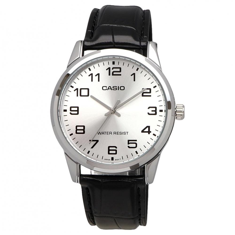 Casio Ανδρικό Ρολόι CASIO Αναλογικό Χαλαζία MTP-V001L-7B Απλή Συσκευασία Χωρίς Κουτί Παρουσίασης Ασημί Μοντέλο Εξωτερικού