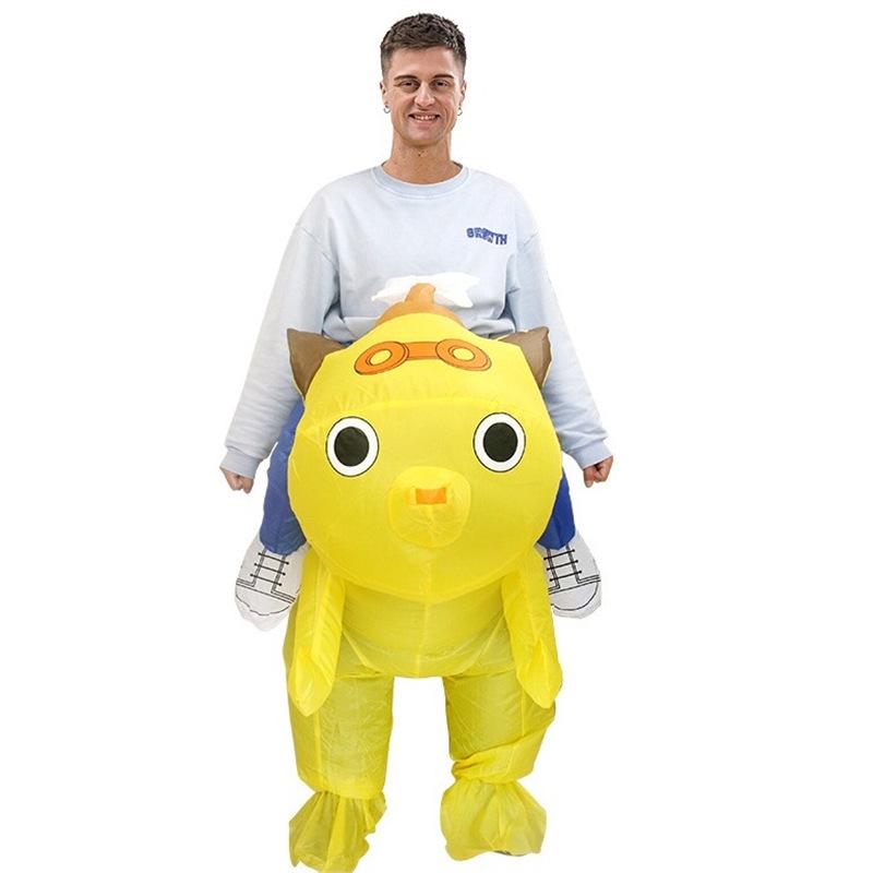 Inflatable Cute Dog Mascot Costume for Halloween, Christmas, and Stage Performances