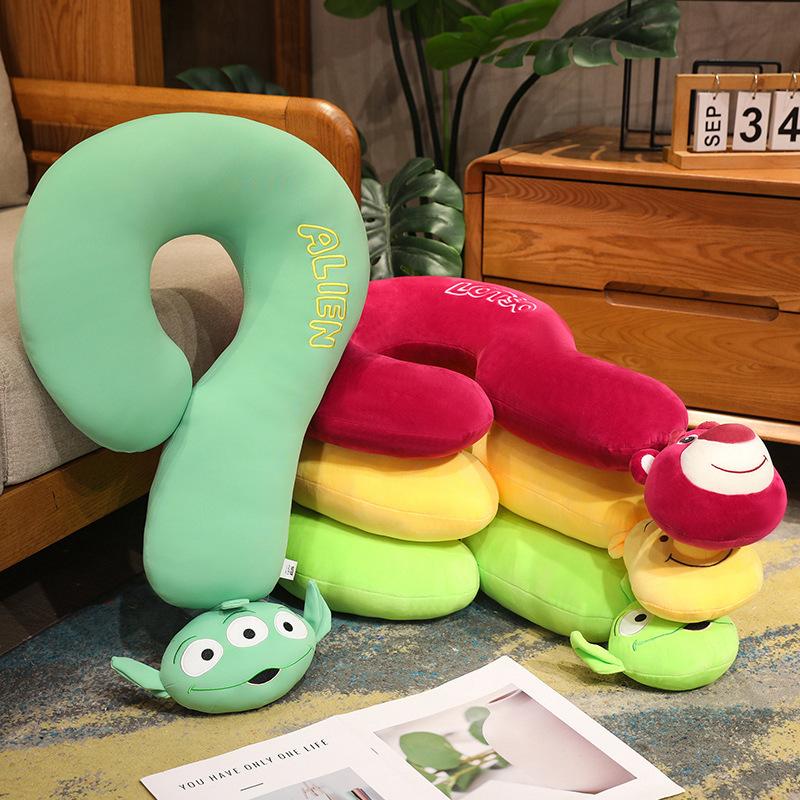 Creative Question Mark Neck Pillow Car Ice Silk Multifunctional Pillow Office Lunch Break Neck Care Holiday Gift for Women