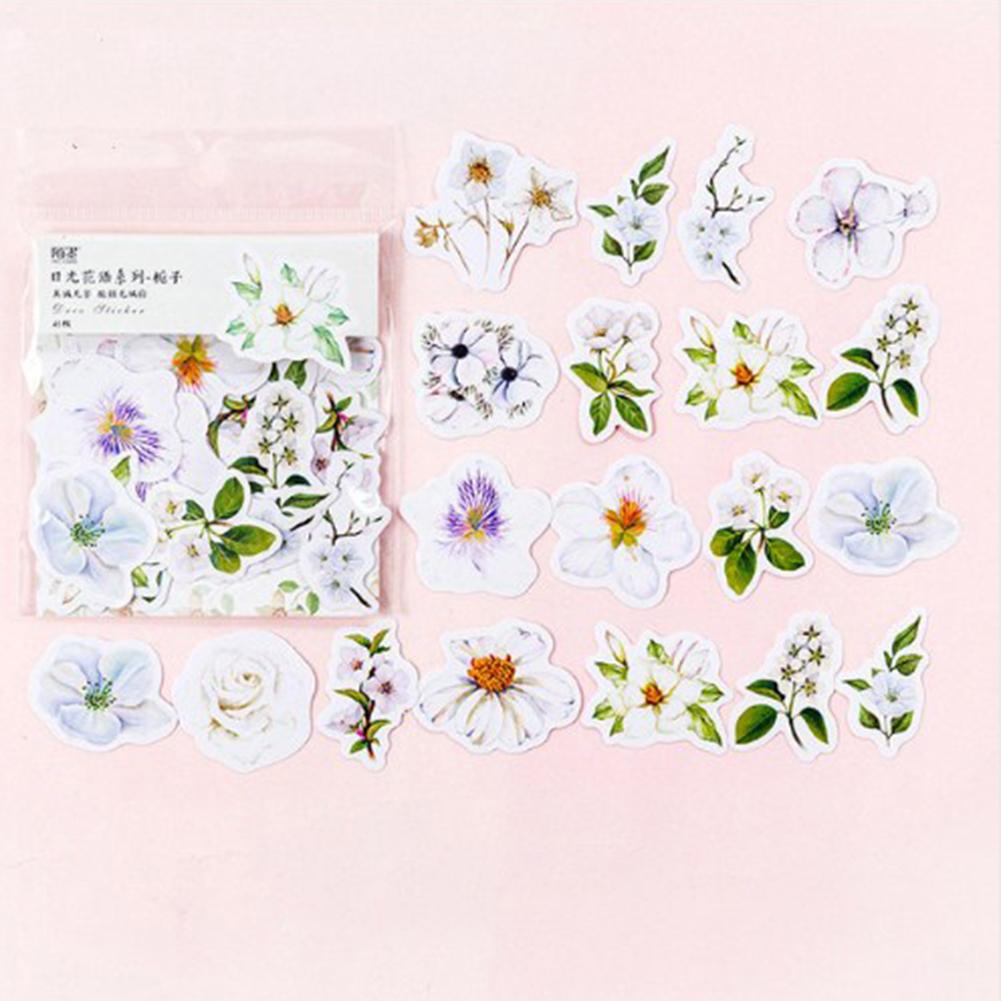 45pcs/set Kawaii Journal Cute Diary Flower Stickers Scrapbooking Stationery Decoration