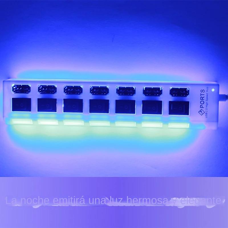 USB HUB USB 2.0 Switch USB Hub 3.0 Adapter High Speed Multi 4/7 Ports Hub USB On/Off Switch Portable USB Splitter For PC Laptops