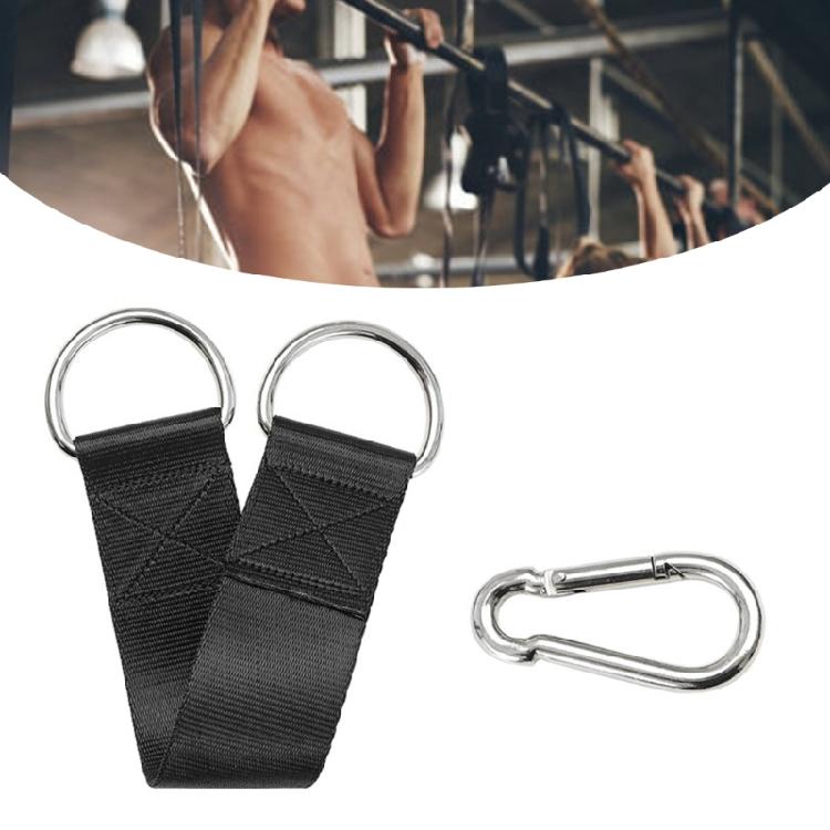 Heavy Duty Hook Rings Hanging Connector Hammock Punching Bag Swing Belt Gym Single Bar Extension Belt Tree Swing Strap