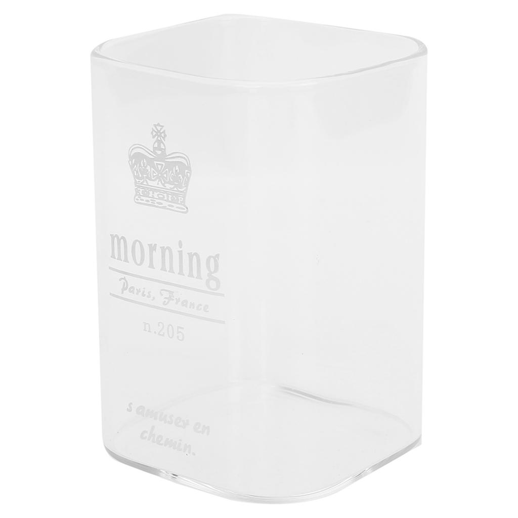 Square Glass Water Cup 240ml HeatResistant Beverage Drinking Mug Kitchen Drinkwares