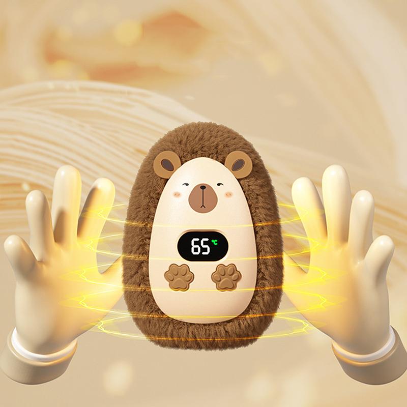 Peluş El Isıtıcı Kış Mini Taşınabilir Üç Hızlı Ayar Uzun Pil Ömrü Akıllı Sıcaklık Kontrolü El Isıtıcı