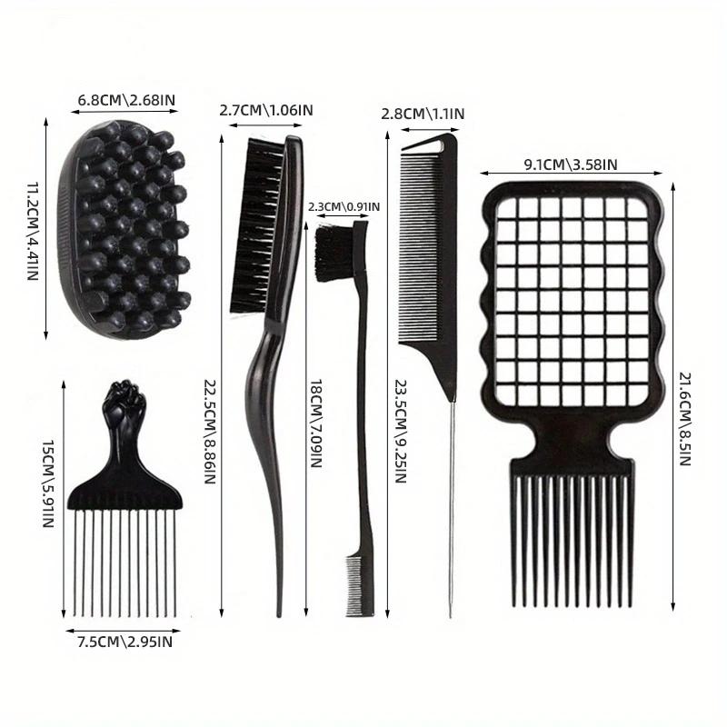 Professional Curly Hair Sponge Twist Brush Magic Afro Comb Rat Tail Comb Durable Rubber Fork Comb Curly Hair Styling Tools