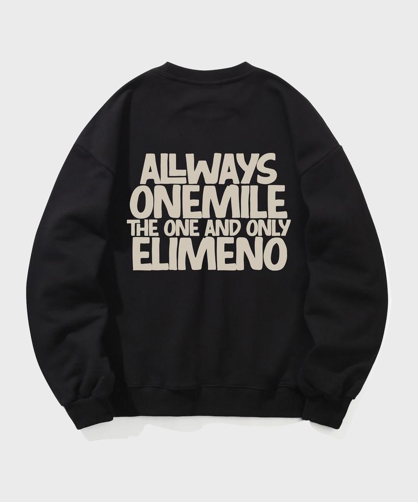 ELIMENO El Oao Oversized Sweatshirt Black (Beige)