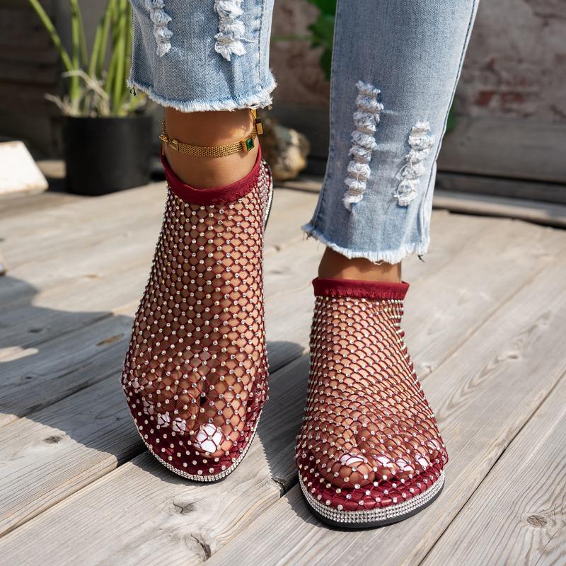 

Fashion 2025 Fashion Closed Toe Women s Sandals Plus Size Hollow Mesh Slip-On Summer Versatile Casual Best Seller Light Flat Sandals 43