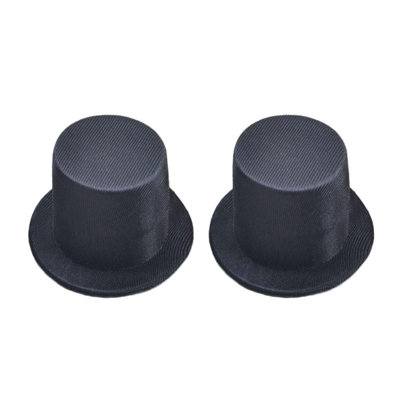 

Set of 2 Classical Doll Party Hat For Figures Waterproof Easy Clean Design Top Hat Costume