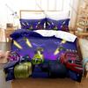 Blaze Monster Machines Theme Bedding Set 3 Pieces Kawaii Truck Print Quilt Cover Set Twin Full Queen King Size with Pillowcases