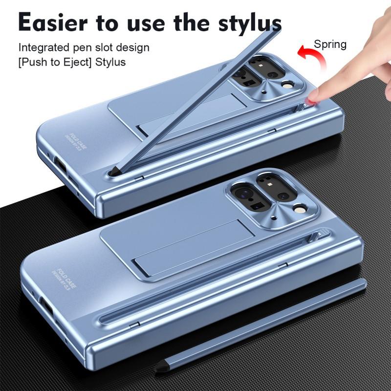 Full Coverage PC Case Google Pixel Fold 10 Pro 9 11 With Electroplated Hinge Kickstand Magnetic Shockproof