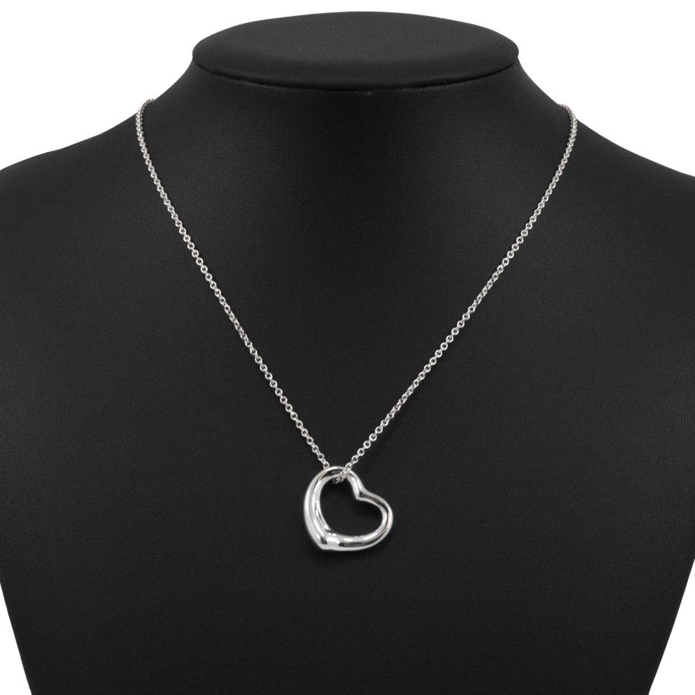 TIFFANY&Co. Open heart Necklace Elsa Peretti Silver925 heart 6.7g Women Used