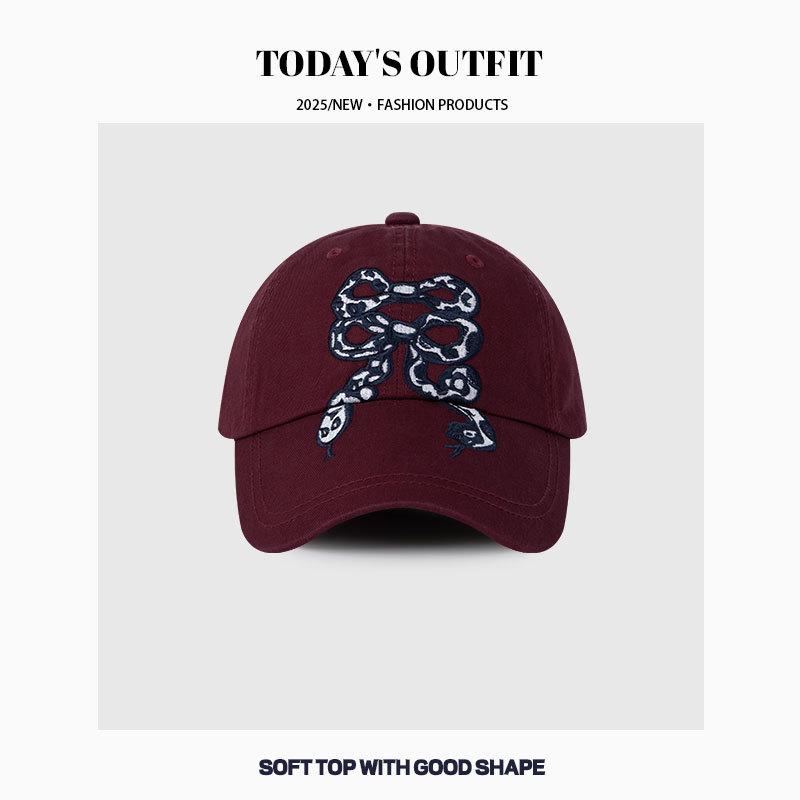Bow Embroidered Printed Baseball Cap Fashionable Casual Ins Baseball Cap Women