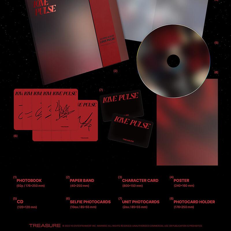 TREASURE – 3rd Mini Album [LOVE PULSE] (METAL / ROCKCHIC / STREET Ver.)