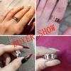 Teamer Moon Ring for Women Full Crescent Moon Stainless Steel Finger Rings Vintage Wedding Band Astronomy Golden Jewelry Gift