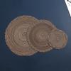 Nordic Style Lace Placemat Ins Style Ramie Woven Round Cotton Yarn Western Food Mat Linen Dining Table Insulation Mat