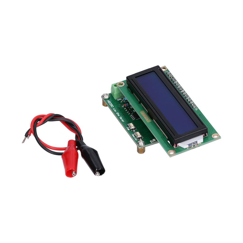 Low Resistance Ohmmeter Milliohm Meter Accurate Capacitance Tester HR390 with Crocodile Clip