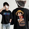 Summer New Arrival One Piece Pattern Tshirt unisex anime print casual shortsleeved fashionable streetwear top Y2K style